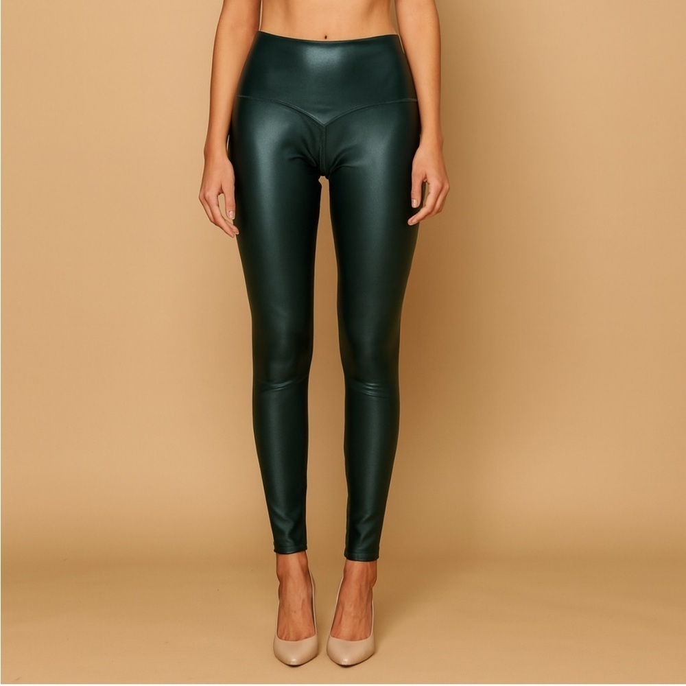 Erin Oprea Basics Women's Athletic Green Leggings High Waisted Size Medium